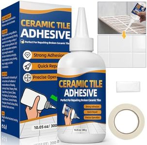 Heavy Duty Construction Adhesive, 10.5 oz Waterproof Tile Adhesive, Versatile Cement Glue for Tile, Concrete, Stone, Wood, Floor, Wall and Granite, Strong Bond, Indoor & Outdoor Use,Construction Glue