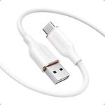 Anker Type C Cable, USB A to USB C Flow Cord, Fast Charging for iPhone 17 16 or Max Plus and More (6FT, White)
