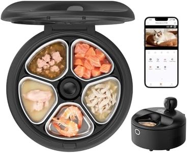 Automatic Wet Food Cat Feeder with 3MP Camera, App Control, Dual Semiconductor Cooling, Heating Feeding Area, 5 Stainless Steel Trays Pet Food Dispenser