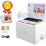 HIMS Taylor Mini Piano Desk Calendar, Taylor Piano Calendar, With 52 Music Scores in 27 Cards,Great Gift for Friends and Music Lovers (White)