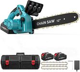 Cordless Mini Chainsaw 12 Inch, Seesii Brushless Battery Powered Mini Saw w/ 2x4.0Ah Batteries, Charger & Oiler, Electric Handheld Chain Saw for Garden Wood Cutting Logging Branch, CH1200