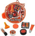 Miraculous Ladybug Kids Makeup Set - 10 Piece Bag with Nail Polish, Hair Chalk, Stickers & More, Curated Gift Sets - Safe, Non-Toxic Pretend Play Cosmetics - Rena Rouge Themed Makeup Kit for Children