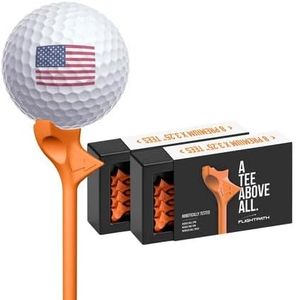 FLIGHTPATH Premium Golf Tees (16, Orange, 3.25")