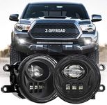 Z-OFFROAD New LED Fog Lights Driving Lamps Assembly Replacement for 2016-2022 Tacoma 2014-2022 4Runner 2014-2019 Tundra Truck, Driver and Passenger Side- Black