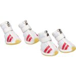 Pet Life Spring Mesh Shoes in White & Red - Small