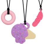 Sensory Oral Motor Aide Chew Necklace - Chewy Jewelry for Boys and Girls with Autism or Special Needs.