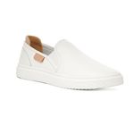 UGG Women's Alameda Slip on Sneaker, Bright White Leather, 6.5