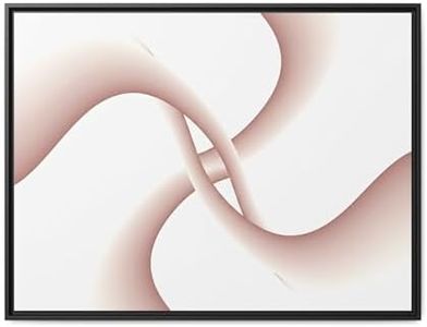 BrickByDreamCo Abstract Blush Wave Matte Canvas Framed | Modern Wall Art