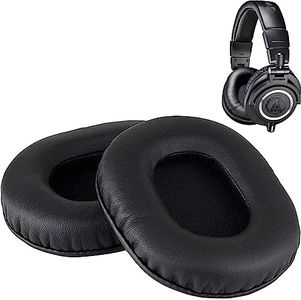 Cuscinetti auricolari di ricambio M50X compatibili con cuffie monitor Audio Technica ATH M50X M50XBT M50RD M40X M30X M20X MSR7 SX1, paraorecchie in memory foam