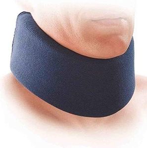 Collier cervical minerve souple Ortel C1 Anatomic tour de cou de 40 à 46 cm hauteur 9cm marine