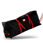 Zober Christmas Tree Storage Bag 7.5 Ft - Rolling Christmas Tree Storage Box - Tear-Proof 600D Oxford, Durable Handles and Wheels - Large Christmas Tree Bag - Black