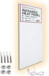 Infrared Wall Heater Panel White 700W Electric Radiant Heat Panel 24x47in. Energy Efficient Space Heater, Wall Mounted Infrared Heater for Indoor Use, Silent Heating Panel for Bathroom, Bedroom