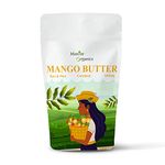 ManHar Organic Mango Butter 1KG - Raw, Unrefined & African for Moisturization of Body and Skin (Mango Butter, 1KG) (1kg Packet (Pack of 1), Mango Butter)