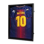 Sboitflmm Jersey Frame Display Case - Football Jersey Display Frame - Lockable Jersey Shadow Box with UV Protection Acrylic Door and Hanger for Hockey Soccer Basketball Baseball Shirts, Black