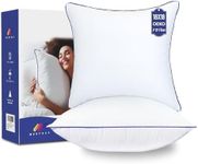 Wuuyuef 18 x 18 Pillow Insert Set of 2, Machine Washable Soft Fluffy Hypoallergenic Virgin Polyester Premium Throw Pillow Stuffer, Decorative Cushion for Bed, Couch, Sofa - White