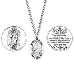 Rosemarie Collections Saint Raphael The Archangel Pendant Necklace and 2 Religious Pocket Tokens