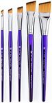 Royal & Langnickel Moderna Angular Brush Set for All Painting Mediums, 5pc