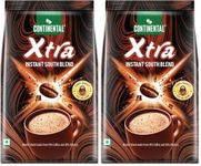Continental Coffee Xtra Instant Coffee Powder | 200g Pouch | ‎70% Coffee 30% Chicory | South Blend Instant Coffee | Medium Roast | Premium Blend of Arabica & Robusta | Rich Aromatic Coffee (Pack of 2)