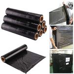 400mm X 250 Meter Rolls Black Pallet Stretch Shrink Wrap Parcel Packing Cling Film Pack of 1