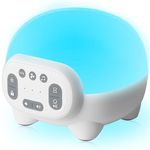 KIOZZIK Sound Machine with Night Light, Rechargeable White Noise Machine Baby Sleep Trainer Shusher with 42 Soothing Sounds Pink/Brown Noise, Portable Sound Machine for Sleeping Adults with Timer