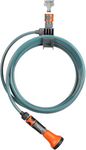 Gardena City Gardening Terrace Spiral Hose 7.5 m: Garden Hose with Integrated Hose Holder, 9 mm Hose Diameter, with Original Gardena System Parts and Sprayer (18411-20)