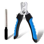 Dog Nail Clippers, Dog Nail Clippers and Trimmer with Safety Guard to Avoid Over Cutting, Professional Pet Nail Clippers with Nail File for Small Medium Large Breeds