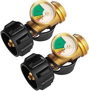 DOZYANT Propane Tank Gauge Level Indicator Leak Detector for 5lb-40lb Propane Tanks (2 Pack), Universal for BBQ Gas Grill, Cylinder, RV Camper, and More Appliances, Type 1 Connection