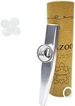 Fartime Silver Exquisite Aluminum Alloy Kazoo With 5 Kazoo Flute Diaphragms And A Beautiful Gift Box-Musical Instruments. (silver)