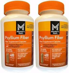 Member's Mark Fiber Capsules 2Pack (400 Count) Psyllium Husk is The #1 Doctor-Recommended Fiber Supplement.