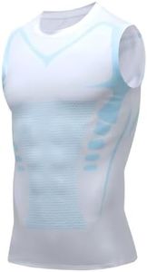 V-Boost, V2.0 Compression Shirt Men, Feel the Power of Confidence, Energy & Strength (2, White, XXL)