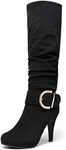 DREAM PAIRS Women's Paris Black Kne
