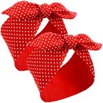 2 Pieces Polka Dot Headband Bandana Headband 50s Costume Hair Accessories Bows Wide Headwrap for Women and Girls