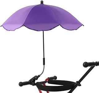 RENXR Parasol de chaise avec pince, parasol universel réglable pour chaise de plage, protection UV, parasol pour poussettes, fauteuils roulants, chaises de terrasse, violet, moyen