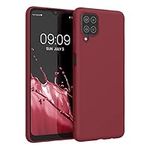 kwmobile Case Compatible with Samsung Galaxy A12 Case - Soft Slim Protective TPU Silicone Cover - Rhubarb Red