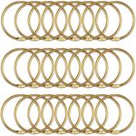 24Pcs Shower Curtain Rings, Rustproof Metal Round Shower Ring Hooks for Bathroom, Decorative Shower Curtain Rings for Shower Rods Curtains (Gold)