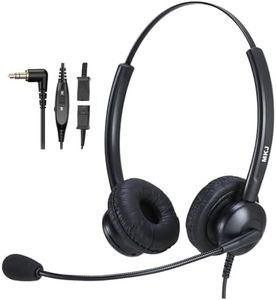 MKJ Telephone Headset with Microphone Noise Cancelling Wired 2.5mm Call Center Headset for Office Phone Panasonic KX-TGF380M KX-TG6534 KX-TG9541 KG-TGEA20 Cisco 303 508G 525 Uniden AT&T Vtech