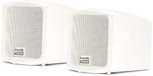 Acoustic Audio AA321W Mountable Indoor Speakers 400 Watts White Bookshelf Pair