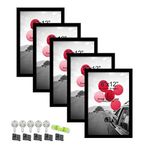 Art Street A4 Size Photo Frame for Wall Set of 5 Black Picture Frame for Home and Office Decoration, Size -8x12 Inches