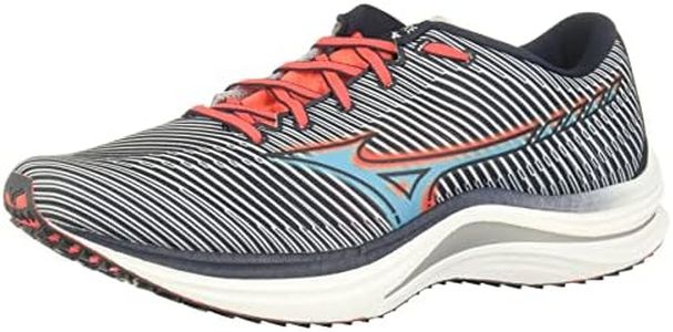 Mizuno Men's Wave Rebellion Running Shoe, India Ink-Scuba Blue, 10