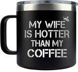 RHYTHMHEART Christmas Gifts for Husband from Wife - Christmas Gifts for Him - Husband Gifts - Funny I Love You Gifts for Him - Husband Mug Coffee 14oz Black