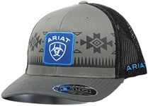 ARIAT Men's Flexfit 110 Southwestern Shield Snapback, Grey, Grey, One Size