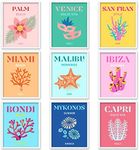 Whaline 9Pcs Preppy Travel Wall Art