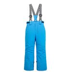 Wowu Boys' Girls Waterproof Breathable Polyester Snowboard Ski Pants Youth Snow Pants Thick Blue