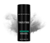 THICK FIBER Hair Building Fibres (Pack of 1, GREY) Hair Fibres for Thinning Hair | Hair Powder for Thinning Hair 25g Bottle | Make Hair Look Thicker in Seconds with hair filler | for Women & Men