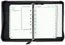 Day-Timer Desk Size Multi-Pocket Organizer, 5 1/2 x 8 1/2 Page Size, Black Cover (40671)