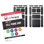 CATTONGUE GRIPS Non-Slip Grip Tape Kit Durable, Non-Abrasive, Anti-Slip Tape with Pre-Cut Strips for Indoor & Outdoor Use, Customizable & Waterproof for Thousands of Uses (Black)