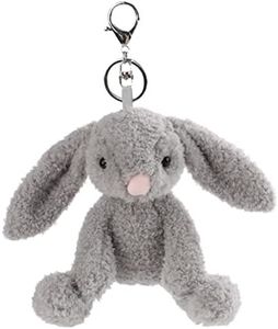 Apricot Lamb Cute Toys Plush Gray Bunny Rabbit Stuffed Animal Soft Keychain for Kids Bag, Purse, Backpack, Handbag (6 Inches)
