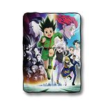 JUST FUNKY Hunter x Hunter Blanket | Hunter x Hunter Merch Gift | Gon, Kurapika, Killua, Leorio, Hisoka, and Phantom Troupe | 45 x 60 Inches Blanket | Officially Licensed