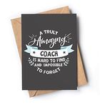 Thank You Card for Coach | Awesome appreciation card for men or women for any occasion: Birthday, Retirement, End of Season.