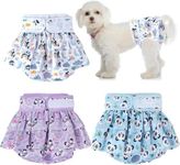 Washable Dog Diapers Female, 3 Pack Highly Absorbent Reusable Dog Diapers for Small Dogs, Leak-Proof Puppy Diapers for Female Dog in Heat, Period, Incontinence, Excitable Urination(S)